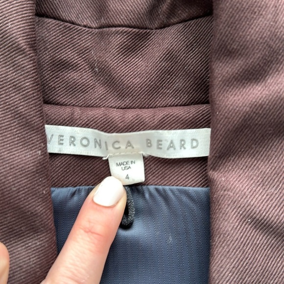 Veronica Beard Leather Panel Accent Moto Vest size 4 - Picture 6 of 8